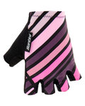 SANTINI Cyklistické rukavice krátkoprsté - RAGGIO - čierna/ružová