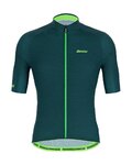SANTINI Cyklistický krátky dres a krátke nohavice - KARMA KITE - zelená/čierna