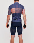 SANTINI Cyklistický dres s krátkym rukávom - TONO FRECCIA - modrá/oranžová