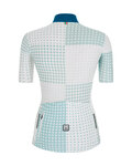 SANTINI Cyklistický krátky dres a krátke nohavice - TONO SFERA LADY - biela/modrá