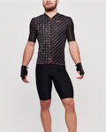 SANTINI Cyklistický krátky dres a krátke nohavice - SLEEK DINAMO - biela/čierna
