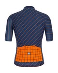 SANTINI Cyklistický dres s krátkym rukávom - SLEEK DINAMO - oranžová/modrá