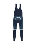 SANTINI Cyklistické nohavice dlhé s trakmi - TREK 2021 WINTER - modrá