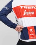 SANTINI Cyklistická vetruodolná bunda - TREK SEGAFREDO 2021 - červená/biela/modrá