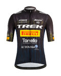 SANTINI Cyklistický dres s krátkym rukávom - TREK PIRELLI 2021 - čierna/biela/žltá