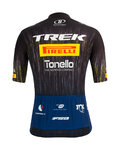 SANTINI Cyklistický dres s krátkym rukávom - TREK PIRELLI 2021 - čierna/biela/žltá