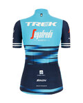 SANTINI Cyklistický dres s krátkym rukávom - TREK 2021 LADY - biela/modrá