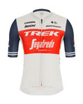 SANTINI Cyklistický dres s krátkym rukávom - TREK SEGAFREDO 2021 - biela/modrá/červená