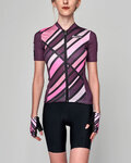 SANTINI Cyklistický dres s krátkym rukávom - SLEEK RAGGIO LADY - ružová/fialová