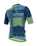 SANTINI Cyklistický dres s krátkym rukávom - DELTA OPTIC - zelená/modrá
