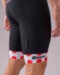 SANTINI Cyklistické nohavice krátke s trakmi - TOUR DE FRANCE 2022 - biela/červená/čierna