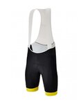 SANTINI Cyklistické nohavice krátke s trakmi - TOUR DE FRANCE 2022 - žltá/čierna