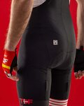 SANTINI Cyklistické nohavice krátke s trakmi - TOUR DE FRANCE 2022 - čierna/červená