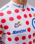 SANTINI Cyklistický dres s krátkym rukávom - TOUR DE FRANCE 2024 - červená/biela