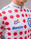 SANTINI Cyklistický dres s krátkym rukávom - TOUR DE FRANCE 2024 - červená/biela