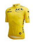 SANTINI Cyklistický dres s krátkym rukávom - TOUR DE FRANCE 2024 - žltá