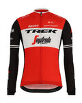 SANTINI Cyklistický dres s dlhým rukávom zimný - TREK 2019 CLASSE WNT - biela/čierna/červená