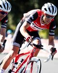 SANTINI Cyklistické nohavice krátke s trakmi - TREK SEGAFREDO 2020 - modrá