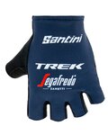 SANTINI Cyklistické rukavice krátkoprsté - TREK SEGAFREDO 2021 - modrá