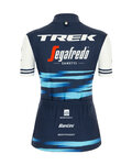 SANTINI Cyklistický dres s krátkym rukávom - TREK 2020 LADY - biela/modrá
