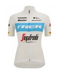 SANTINI Cyklistický dres s krátkym rukávom - TREK SEGAFREDO 2022 LADY FAN LINE - modrá/biela