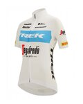 SANTINI Cyklistický dres s krátkym rukávom - TREK SEGAFREDO 2022 LADY FAN LINE - modrá/biela