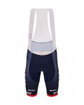 SANTINI Cyklistické nohavice krátke s trakmi - TREK SEGAFREDO 2023 ORIGINAL - modrá/červená