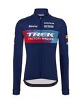 SANTINI Cyklistický dres s dlhým rukávom zimný - TREK 2023 FACTORY RACING WINTER - modrá
