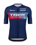 SANTINI Cyklistický dres s krátkym rukávom - TREK 2023 FACTORY RACING - modrá
