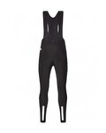 SANTINI Cyklistické nohavice dlhé s trakmi - RARO WINTER - čierna