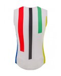 SANTINI Cyklistické tričko bez rukávov - UCI SALO' DEL GARDA 1962 - dúhová/biela