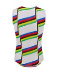 SANTINI Cyklistické tričko bez rukávov - UCI COLORADO SPRINGS 1986 - biela/dúhová