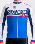 SANTINI Cyklistický dres s dlhým rukávom letný - TEAM SLOVAKIA '17 LS - červená/modrá/biela