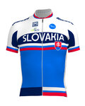 SANTINI Cyklistický dres s krátkym rukávom - TEAM SLOVAKIA PRO'16 - biela/modrá/červená