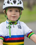 SANTINI Cyklistický dres s krátkym rukávom - UCI KIDS - viacfarebná/biela