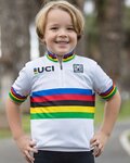 SANTINI Cyklistický dres s krátkym rukávom - UCI KIDS - viacfarebná/biela