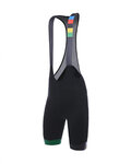 SANTINI Cyklistické nohavice krátke s trakmi - CROWN  - čierna