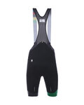 SANTINI Cyklistické nohavice krátke s trakmi - CROWN  - čierna
