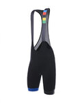 SANTINI Cyklistické nohavice krátke s trakmi - DAMA  - čierna