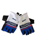 SANTINI Cyklistické rukavice krátkoprsté - TEAM SLOVAKIA 2017 - modrá/biela/čierna