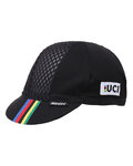 SANTINI Cyklistická čiapka - UCI RAINBOW - čierna
