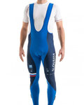 SANTINI Cyklistické nohavice dlhé s trakmi - TEAM SLOVAKIA WNT'17 - modrá