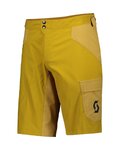 SCOTT Cyklistické nohavice krátke bez trakov - TRAIL FLOW - žltá