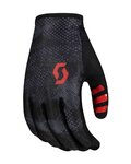 SCOTT Cyklistické rukavice dlhoprsté - TRACTION LF - čierna/červená