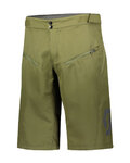 SCOTT Cyklistické nohavice krátke bez trakov - TRAIL VERTIC - zelená