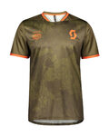 SCOTT Cyklistický dres s krátkym rukávom - TRAIL FLOW - zelená/oranžová