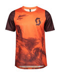 SCOTT Cyklistický dres s krátkym rukávom - TRAIL VERTIC - bordová/červená