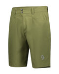 SCOTT Cyklistické nohavice krátke bez trakov - TRAIL MTN - zelená