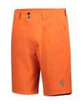 SCOTT Cyklistické nohavice krátke bez trakov - TRAIL MTN - oranžová