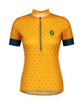 SCOTT Cyklistický dres s krátkym rukávom - ENDURANCE 20 LADY - žltá/modrá